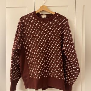 Champion Rare Men’s Burgundy Reverse Weave Crew Neck Sweatshirt Design, Size M